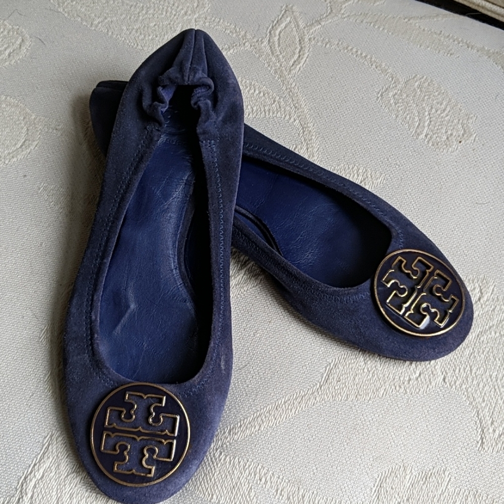 Tory Burch Navy slip-ons